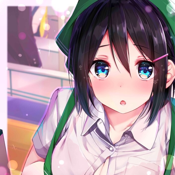 POV anime uniform dark haired