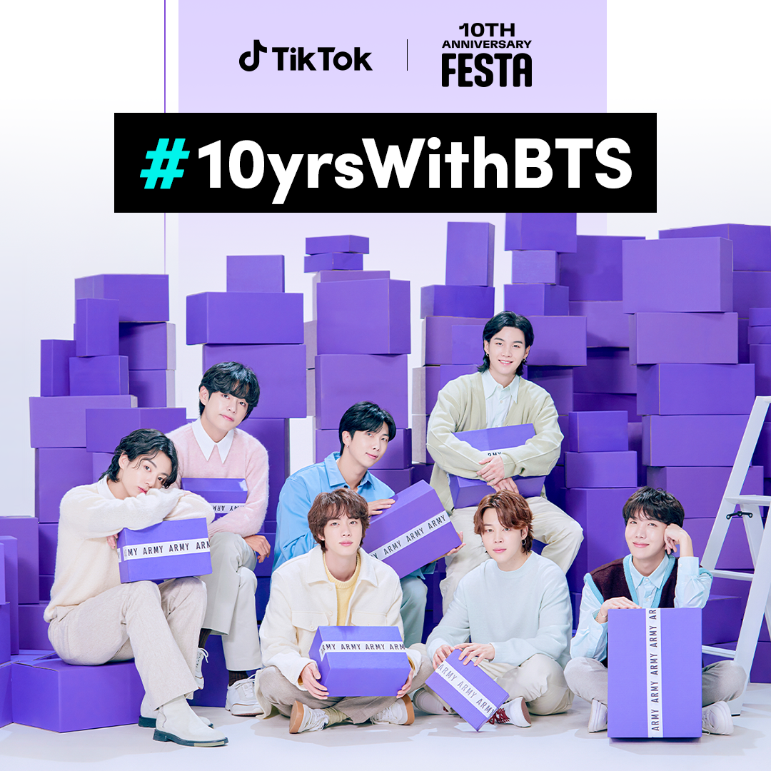 틱톡, '2023 BTS FESTA'와 협업... 방탄소년단 데뷔 10주년 기념하는 #10yrsWithBTS 캠페인 진행 ...