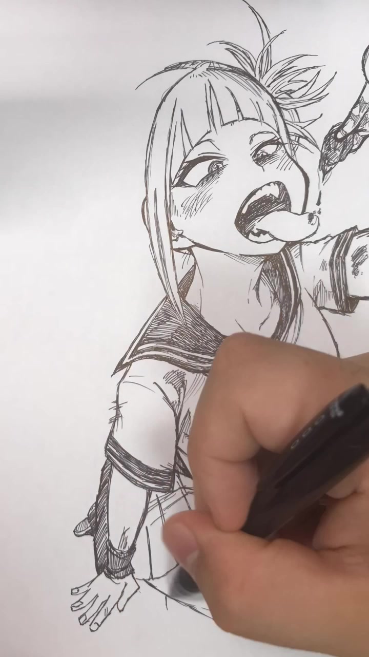 ニート ピアノ Neet Piano On Tiktok 大好きな人はね 一緒にね 怖いな イラスト 一発描き ヒロアカ トガヒミコ